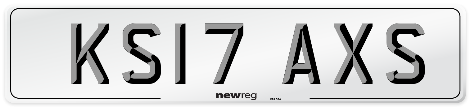 KS17 AXS Number Plate from New Reg